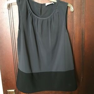 Calvin Klein Sz M Shell Tank Black & Gray